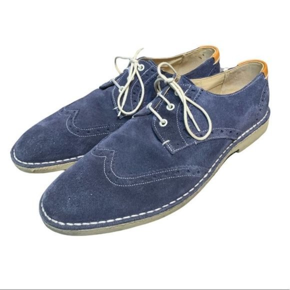 Blue Suede Oxfords
